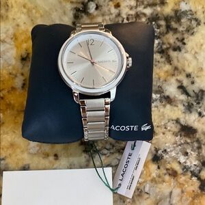 Lacoste Silver Stainless Steel Watch with Minimalist Dial
